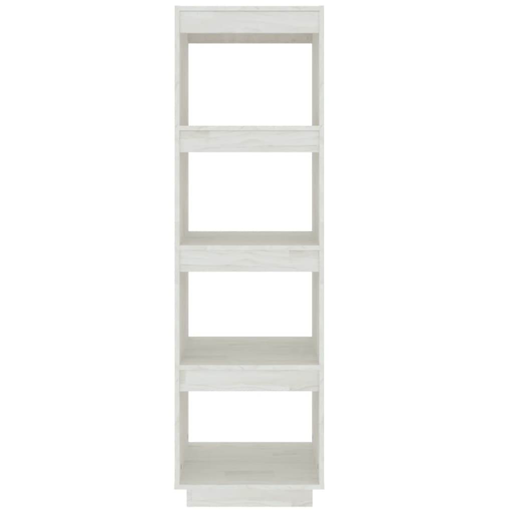 vidaXL Bücherregal/Raumteiler Weiß 40x35x135 cm Massivholz Kiefer