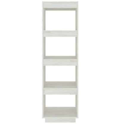 vidaXL Bücherregal/Raumteiler Weiß 40x35x135 cm Massivholz Kiefer