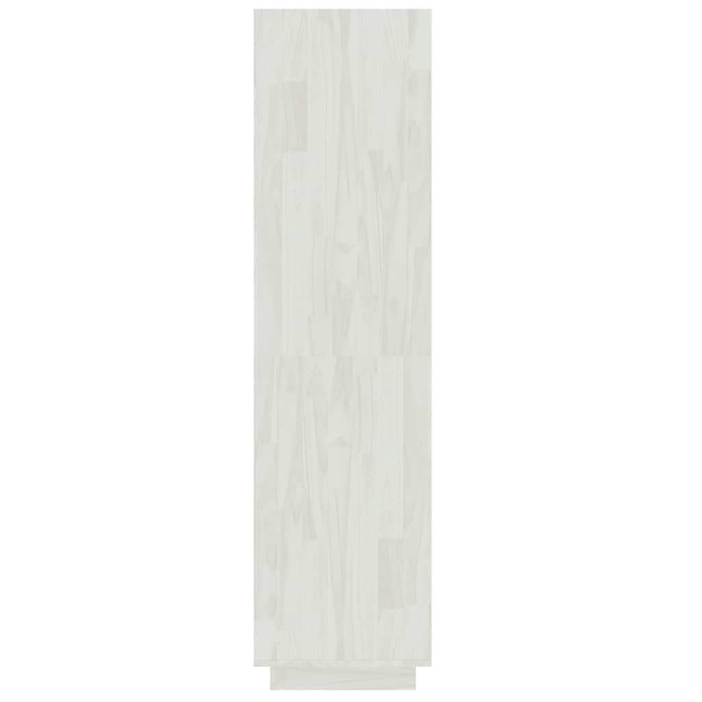 vidaXL Bücherregal/Raumteiler Weiß 40x35x135 cm Massivholz Kiefer