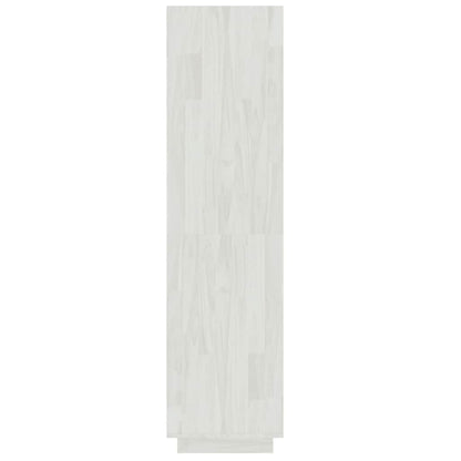 vidaXL Bücherregal/Raumteiler Weiß 40x35x135 cm Massivholz Kiefer