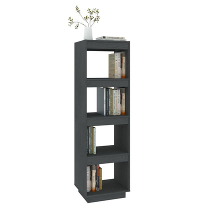 vidaXL Bücherregal/Raumteiler Grau 40x35x135 cm Massivholz Kiefer