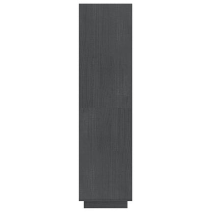 Bücherregal/Raumteiler Grau 40x35x135 cm Massivholz Kiefer