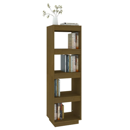vidaXL Bücherregal/Raumteiler Honigbraun 40x35x135 Massivholz Kiefer