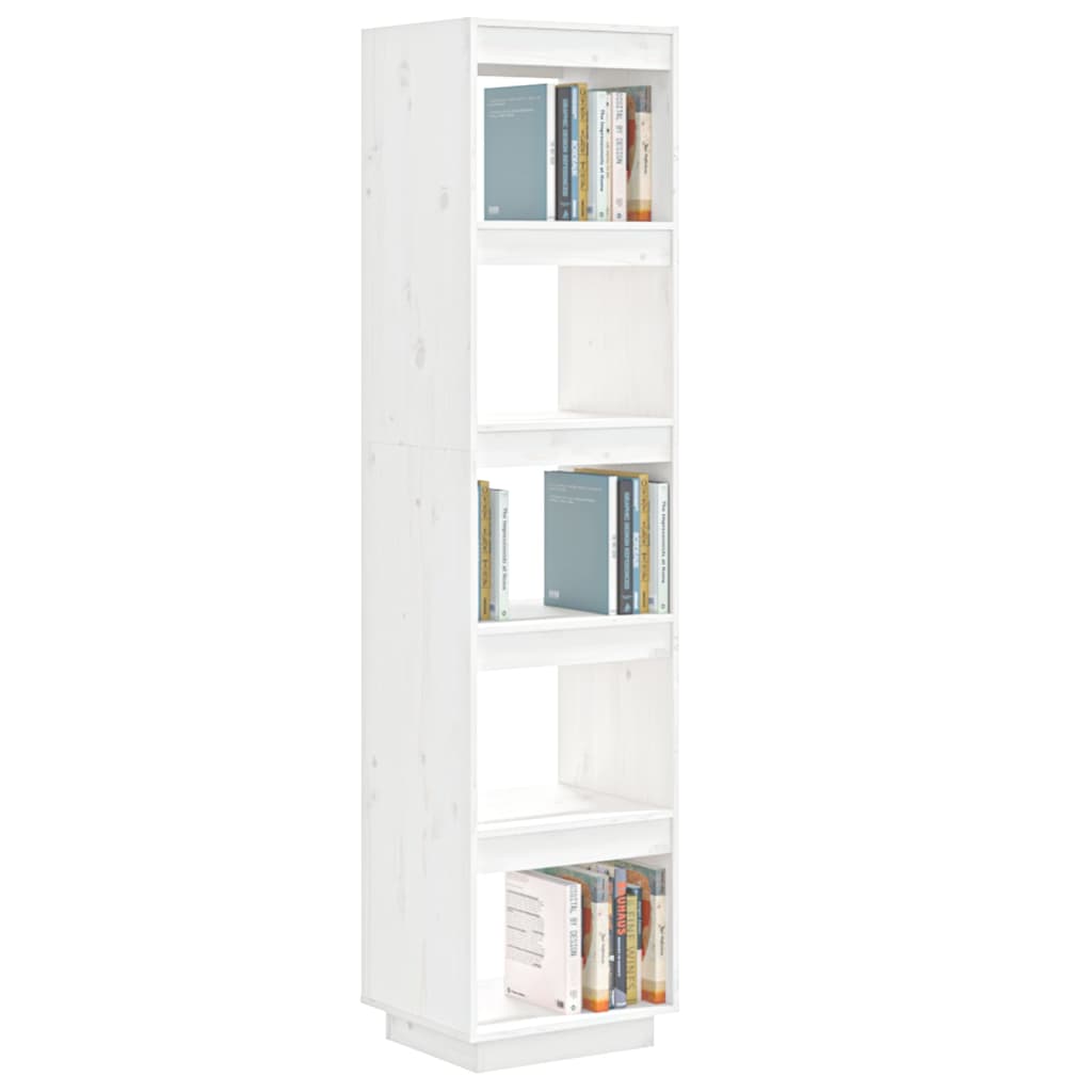 vidaXL Bücherregal/Raumteiler Weiß 40x35x167 cm Massivholz Kiefer