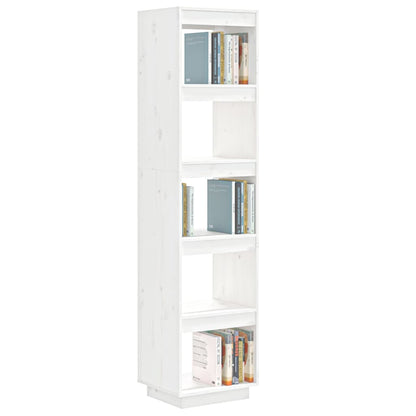 vidaXL Bücherregal/Raumteiler Weiß 40x35x167 cm Massivholz Kiefer