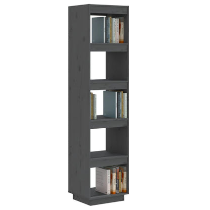 vidaXL Bücherregal/Raumteiler Grau 40x35x167 cm Massivholz Kiefer