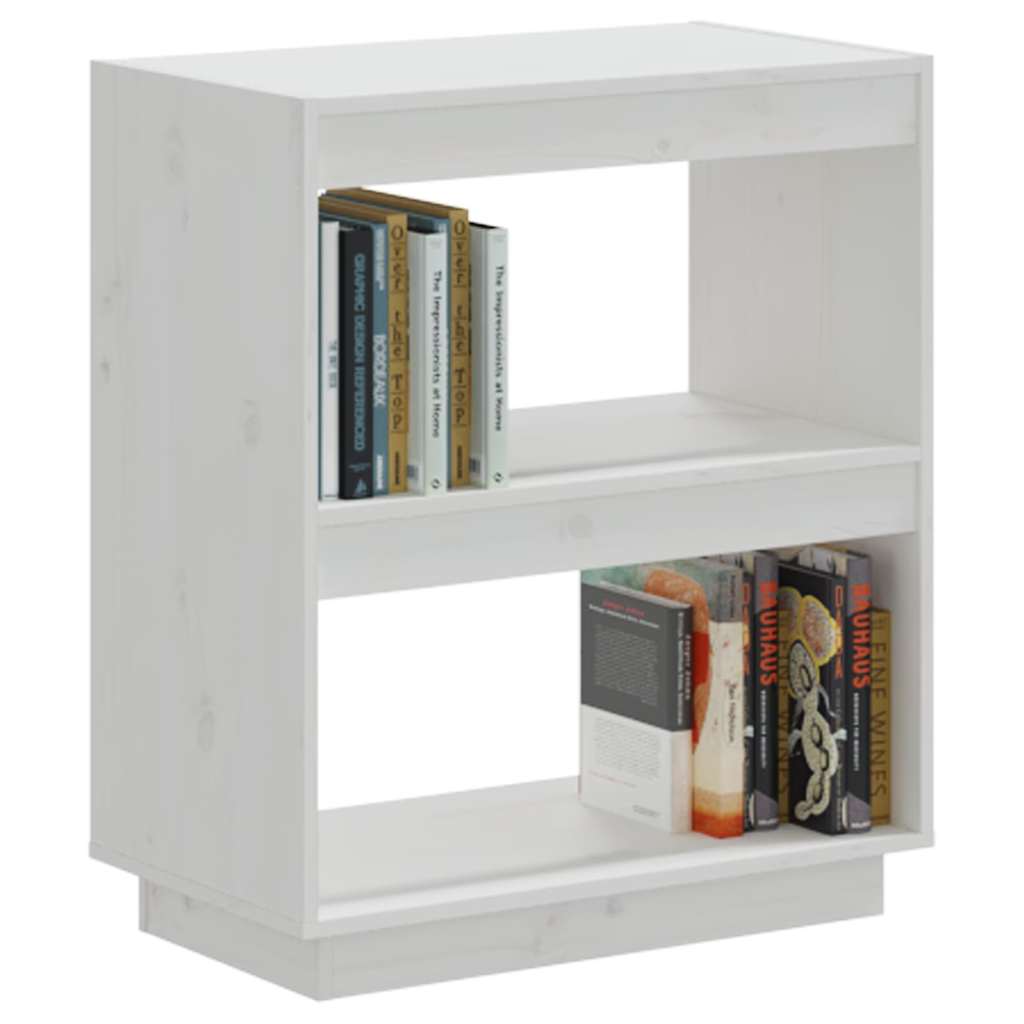 vidaXL Bibliothèque blanc 60x35x71 cm Bois de pin massif