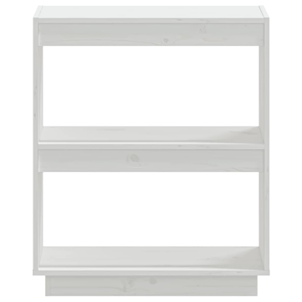 vidaXL Bibliothèque blanc 60x35x71 cm Bois de pin massif