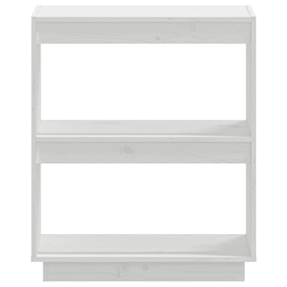 vidaXL Bibliothèque blanc 60x35x71 cm Bois de pin massif