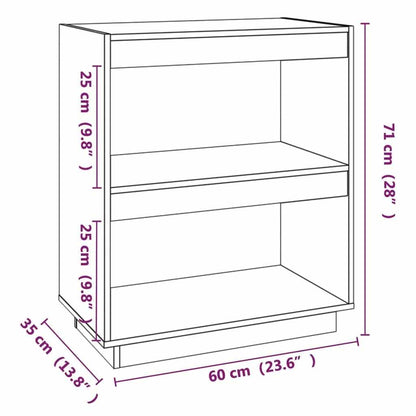 vidaXL Bibliothèque blanc 60x35x71 cm Bois de pin massif