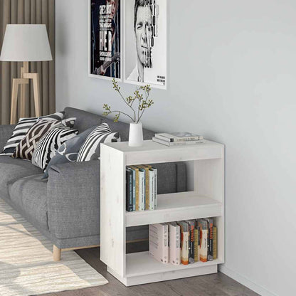 vidaXL Bibliothèque blanc 60x35x71 cm Bois de pin massif