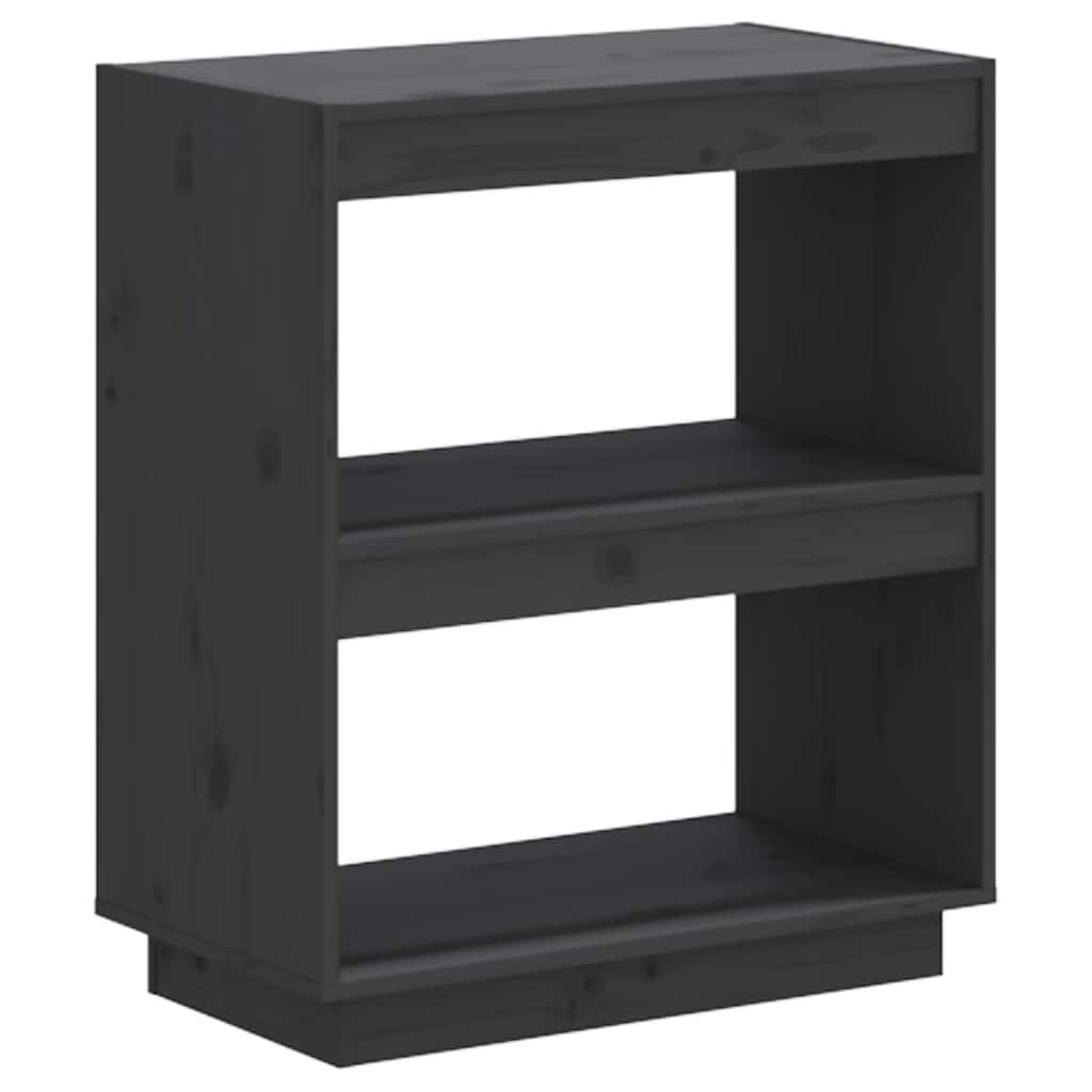vidaXL Bibliothèque grise 60x35x71 cm bois de pin massif
