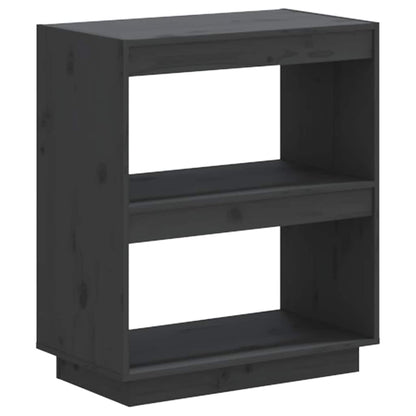 vidaXL Bibliothèque grise 60x35x71 cm bois de pin massif