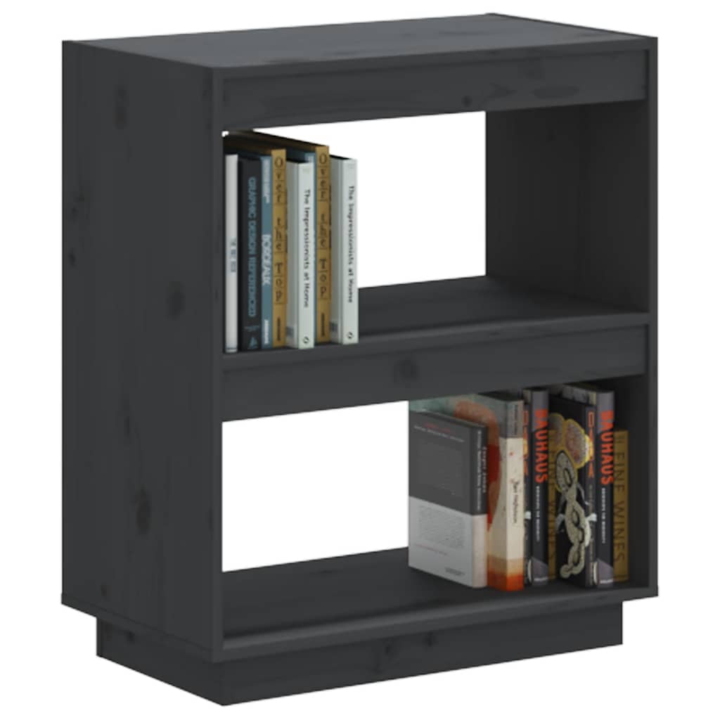 vidaXL Bibliothèque grise 60x35x71 cm bois de pin massif