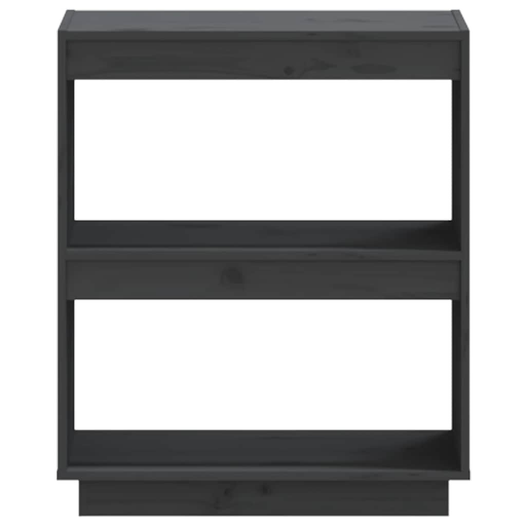 vidaXL Bibliothèque grise 60x35x71 cm bois de pin massif