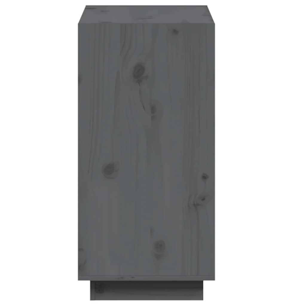 vidaXL Bibliothèque grise 60x35x71 cm bois de pin massif