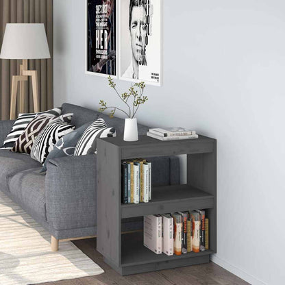 vidaXL Bibliothèque grise 60x35x71 cm bois de pin massif