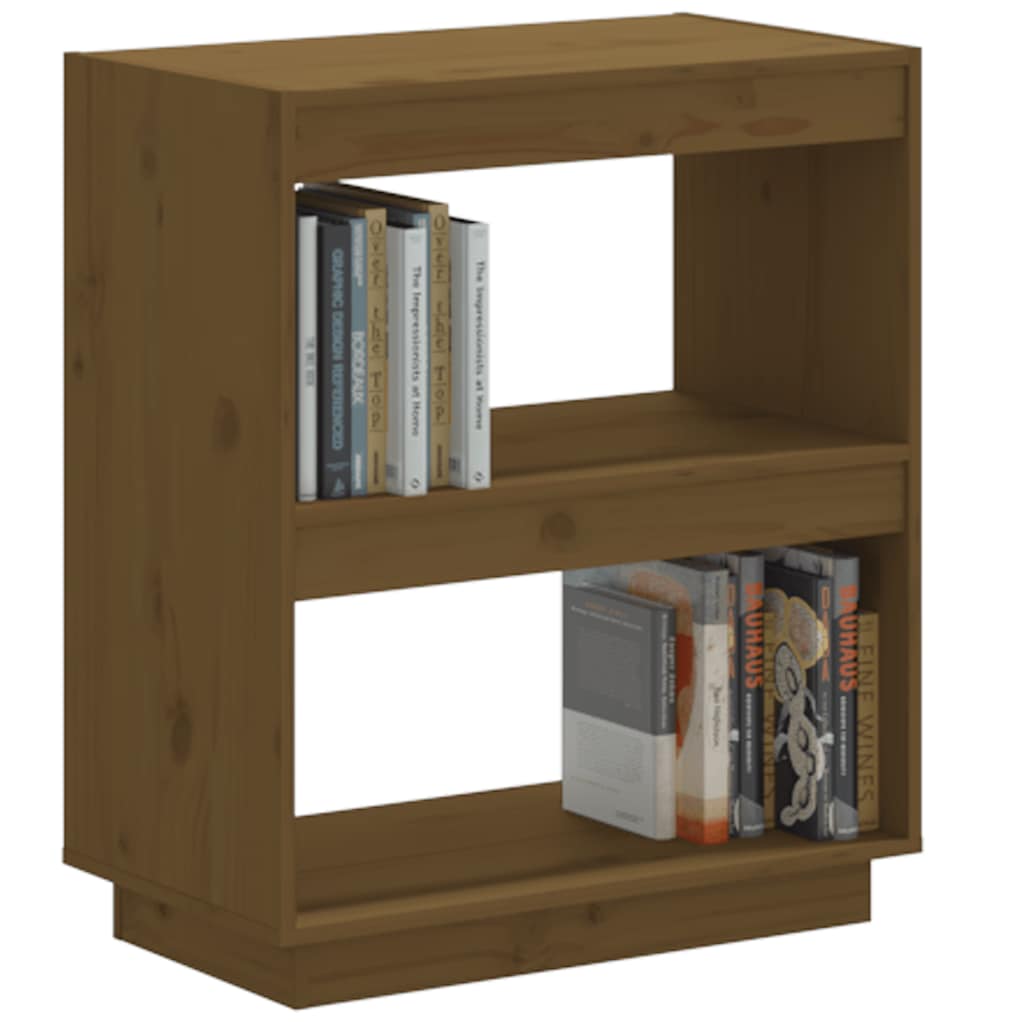vidaXL Bibliothèque marron miel 60x35x71 cm bois de pin massif