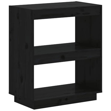 vidaXL Étagère noire 60x35x71 cm pin massif