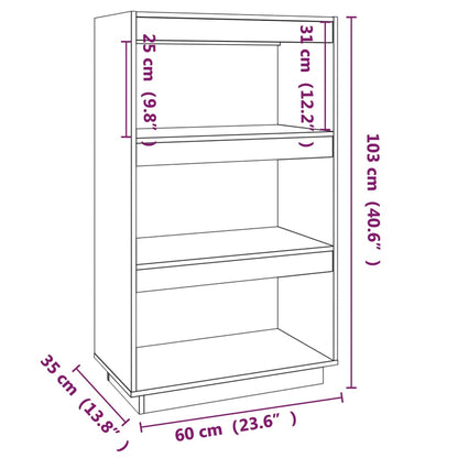 vidaXL Bibliothèque/Séparateur de pièce 60x35x103 cm Bois de pin massif