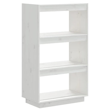 vidaXL Bücherregal/Raumteiler Weiß 60x35x103 cm Massivholz Kiefer