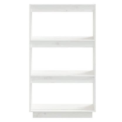 vidaXL Bücherregal/Raumteiler Weiß 60x35x103 cm Massivholz Kiefer