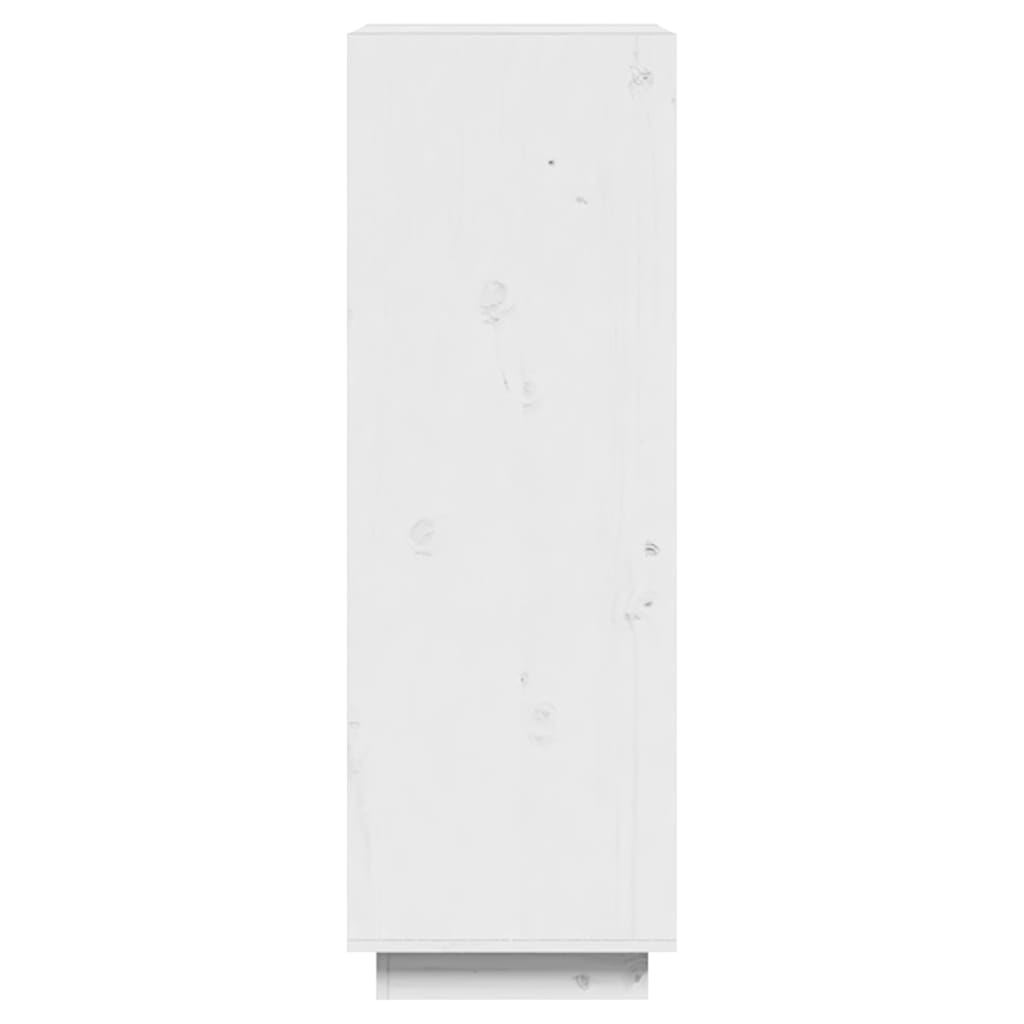 vidaXL Bücherregal/Raumteiler Weiß 60x35x103 cm Massivholz Kiefer