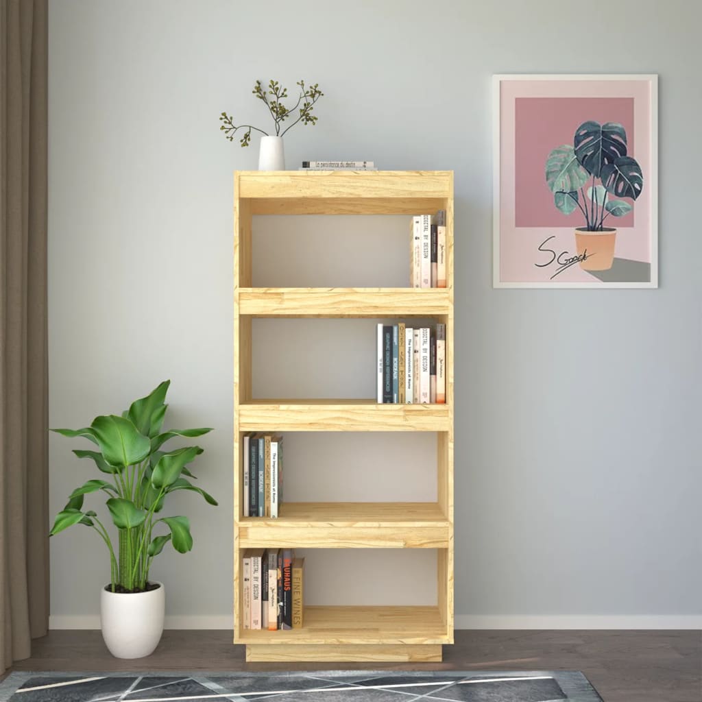 vidaXL Bücherregal/Raumteiler 60x35x135 cm Massivholz Kiefer