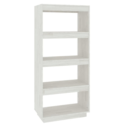 vidaXL Bibliothèque/Séparateur de pièce Blanc 60x35x135 cm Bois de pin massif