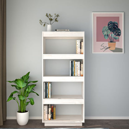 vidaXL Bibliothèque/Séparateur de pièce Blanc 60x35x135 cm Bois de pin massif