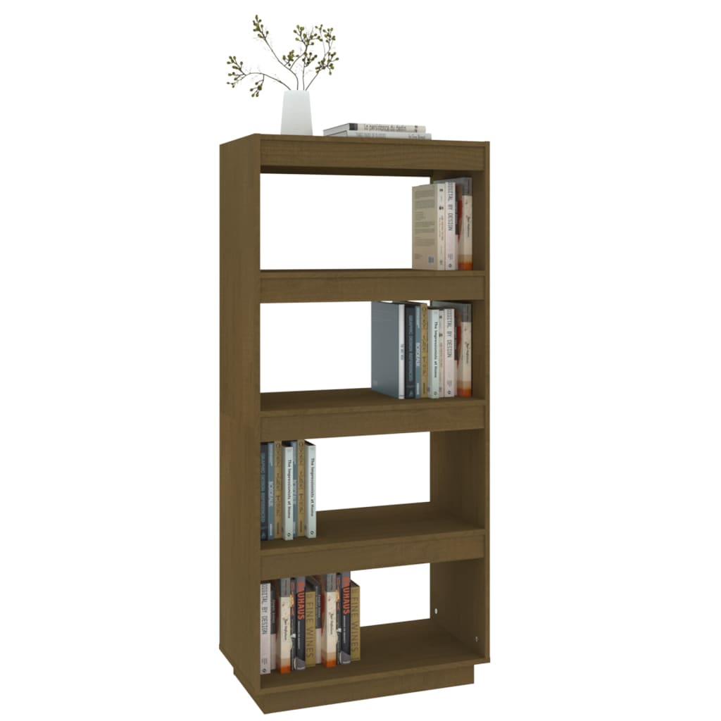 vidaXL Bibliothèque/Séparateur de pièce Marron Miel 60x35x135 cm Bois de pin massif