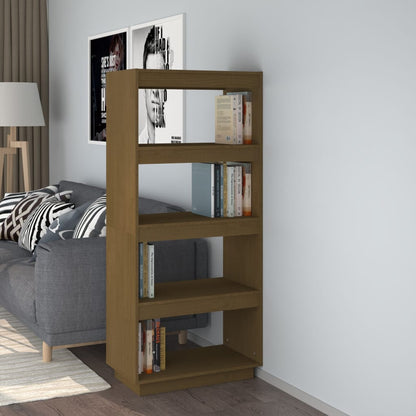 vidaXL Bibliothèque/Séparateur de pièce Marron Miel 60x35x135 cm Bois de pin massif