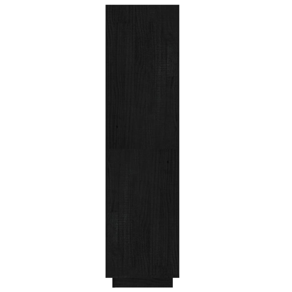 vidaXL Bibliothèque/Séparateur de pièce Noir 60x35x135 cm Bois de pin massif