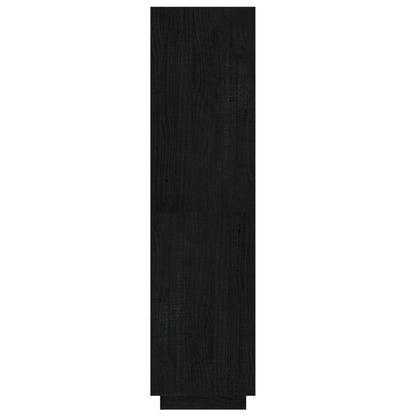vidaXL Bibliothèque/Séparateur de pièce Noir 60x35x135 cm Bois de pin massif