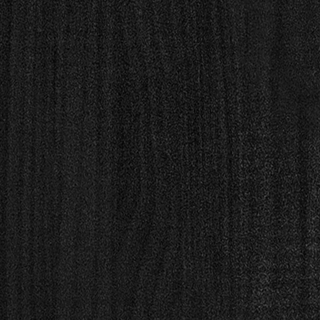 vidaXL Bibliothèque/Séparateur de pièce Noir 60x35x135 cm Bois de pin massif