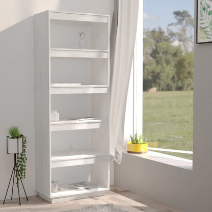 vidaXL Étagère/Séparateur de pièce blanc 60x35x167 cm pin massif