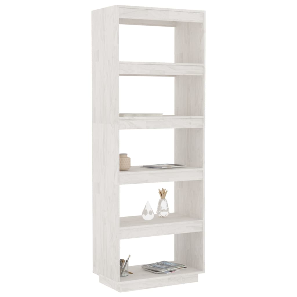vidaXL Étagère/Séparateur de pièce blanc 60x35x167 cm pin massif
