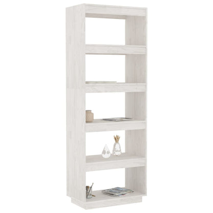 vidaXL Étagère/Séparateur de pièce blanc 60x35x167 cm pin massif