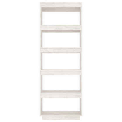 vidaXL Étagère/Séparateur de pièce blanc 60x35x167 cm pin massif