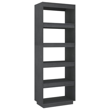 vidaXL Bibliothèque/Séparateur de pièce Gris 60x35x167 cm Pin Massif