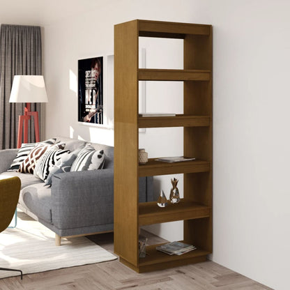 vidaXL Étagère/Séparateur de pièce Marron Miel 60x35x167 cm Bois de pin massif