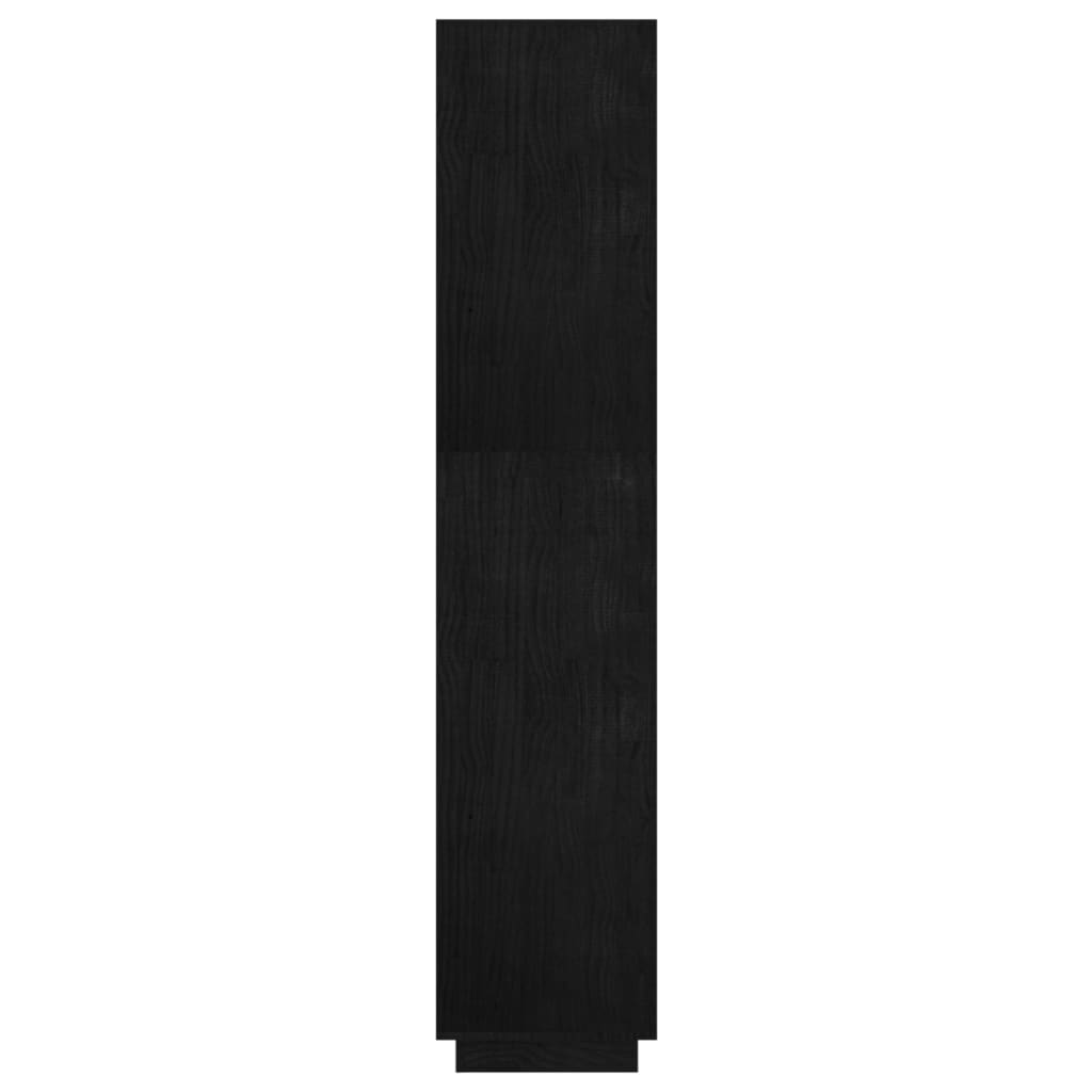 vidaXL Bibliothèque/Séparateur de pièce Noir 60x35x167 cm Bois de pin massif