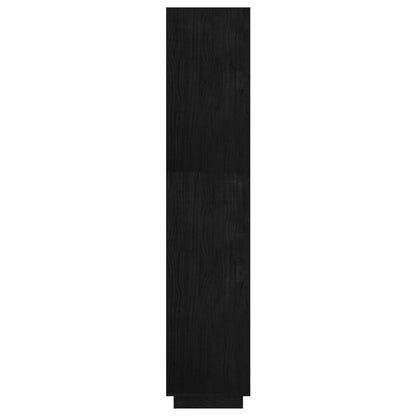 vidaXL Bibliothèque/Séparateur de pièce Noir 60x35x167 cm Bois de pin massif