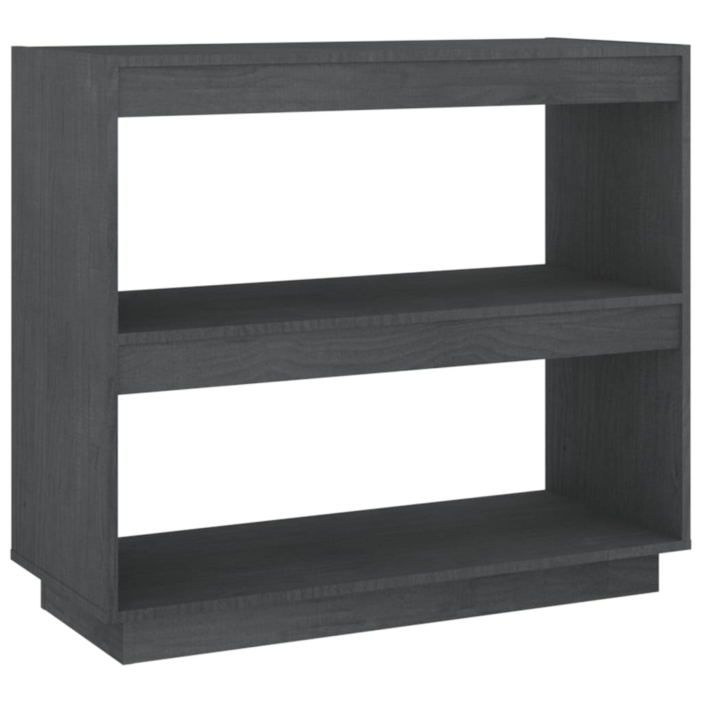 vidaXL Bibliothèque Gris 80x35x71 cm Pin massif