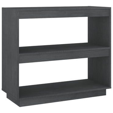 vidaXL Bibliothèque Gris 80x35x71 cm Pin massif