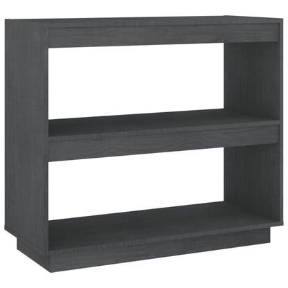 vidaXL Bibliothèque Gris 80x35x71 cm Pin massif