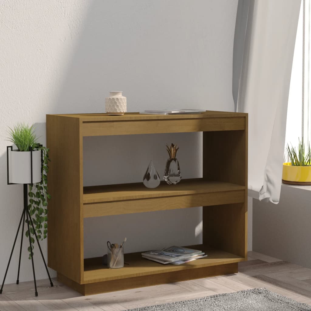 vidaXL Étagère à livres marron miel 80x35x71 cm Bois de pin massif