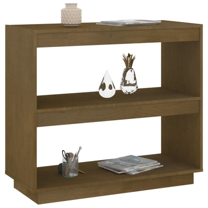 vidaXL Étagère à livres marron miel 80x35x71 cm Bois de pin massif