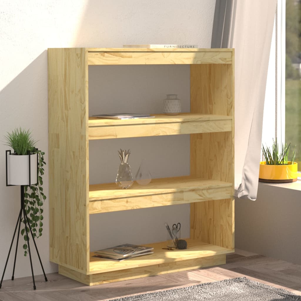 vidaXL Bücherregal/Raumteiler 80x35x103 cm Massivholz Kiefer