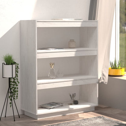 vidaXL Étagère à livres/Cloison de séparation Blanc 80x35x103 cm Bois de pin massif